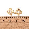Brass Micro Pave Cubic Zirconia Pendants KK-K382-41G-3