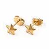 304 Stainless Steel Star Stud Earrings for Women X-EJEW-C004-08G-1