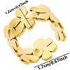 304 Stainless Steel Flower Patchwork Ring QE2937-2-2