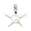 Rhodium Plated 925 Sterling Silver Pendants STER-Z003-06P-1