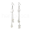 304 Stainless Steel Star & Moon Dangle Earrings EJEW-JE06394-3