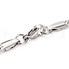 Non-Tarnish 304 Stainless Steel Twist Chain Necklaces for Women NJEW-G140-08B-P-3