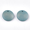 Painted Wood Charms WOOD-T021-16E-2