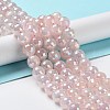 Electroplated Natural Rose Quartz Beads Strands G-Z038-A03-03AB-2