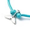 Whale Tail Charm Bracelet BJEW-PH01472-04-2