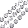 Tarnish Resistant 304 Stainless Steel Sunflower Link Chains CHS-K010-01P-02-1