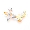 Brass Micro Pave Cubic Zirconia Chandelier Components Links KK-N263-38G-1