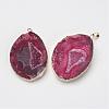 Natural & Dyed Druzy Agate Pendants G-F397-04-2