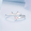 Cat Paw Print 925 Sterling Silver Enamel Cuff Rings FS-WG89A7D-01-1