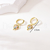 Fashionable S925 Sterling Silver Colorful Cubic Zirconia Hoop Earrings MK0035-3