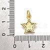 Brass Micro Pave Cubic Zirconia Pendants KK-K401-28G-4
