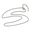 304 Stainless Steel Rope Chain Necklaces NJEW-Z084-02P-02-4