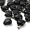 Natural Obsidian Pendants G-Z067-02P-04-1