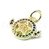 Brass Micro Pave Colorful Cubic Zirconia Pendants KK-H475-19G-06-2