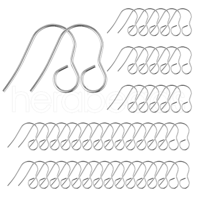 Stainless steel flat french earring hooks, Hypoallergenic ear wire