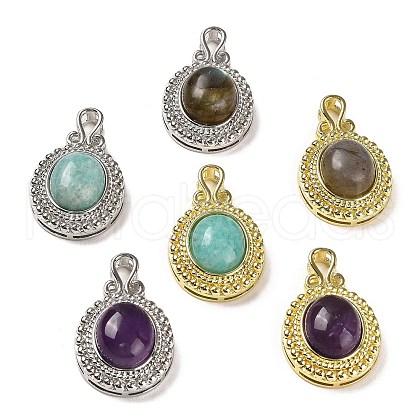 Natural Mixed Stone Pendants G-G004-01-1
