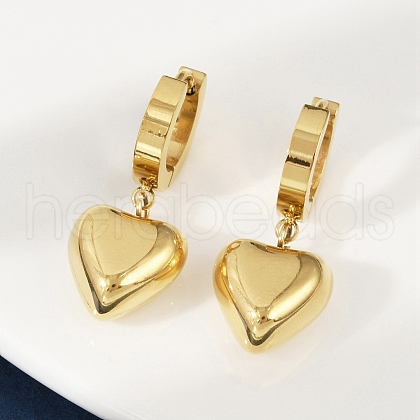 304 Stainless Steel Dangle Stud Earrings EJEW-V004-02G-1