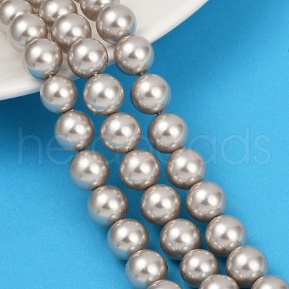 Round Shell Pearl Beads Strands BSHE-XCP0001-51-1