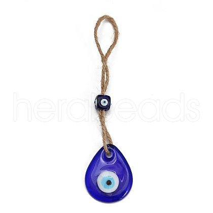 Handmade Lampwork Blue Evil Eye Hanging Ornaments PW23022382081-1