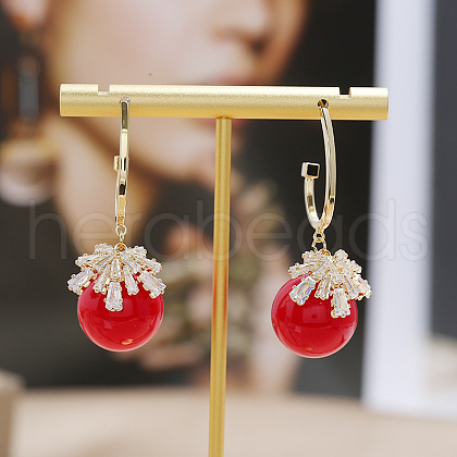 Elegant Round S925 Sterling Silver Stud Earrings XW7785-1