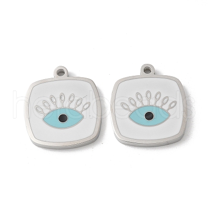 304 Stainless Steel Enamel Pendants STAS-A080-17P-01-1