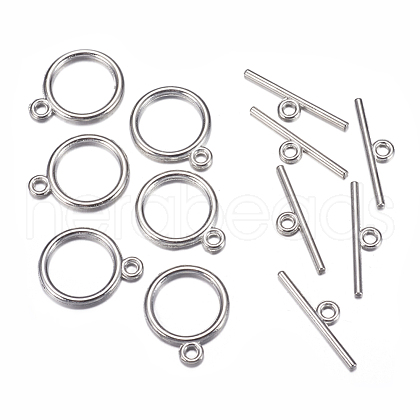 Tibetan Style Toggle Clasps TIBE-A12208-P-NR-1