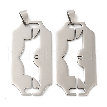 Non-Tarnish 201 Stainless Steel Pendants STAS-Q245-06P-1