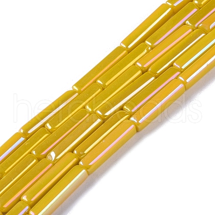 Electroplate Glass Beads Strands EGLA-Q128-11A-AB01-1