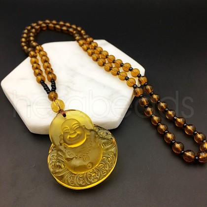 Glass Pendant Necklaces FS-WGCA90F-08-1