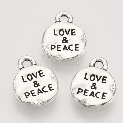 Tibetan Style Alloy Pendants TIBEP-T009-24AS-RS-1