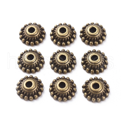 Tibetan Style Alloy Caps X-MLF1235Y-NF-1