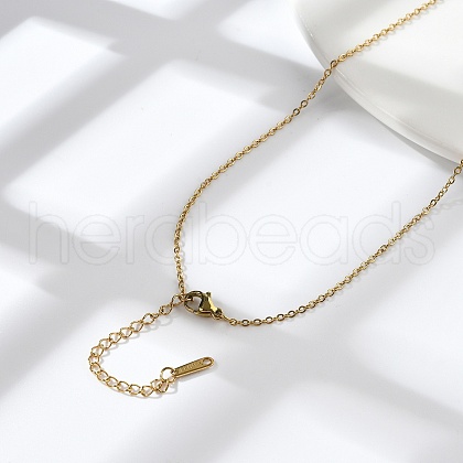 304 Stainless Steel Cable Chains Necklace for Men Women NJEW-N050-A03-G15-1
