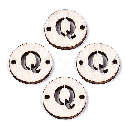 Unfinished Natural Poplar Wood Links Connectors WOOD-S045-140A-01Q-1