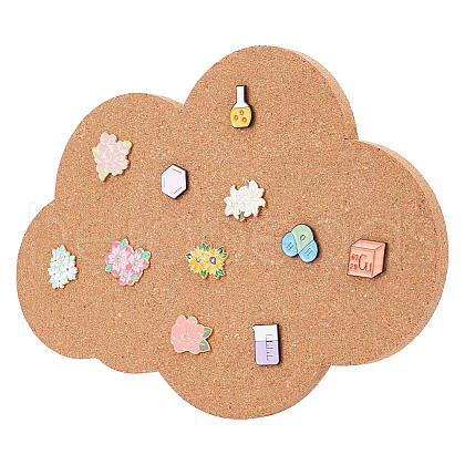 Cloud Wall Mounted Brooch Jewelry Display Cork Tray AJEW-WH0433-01H-1