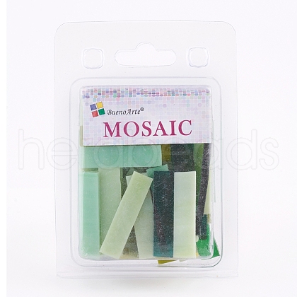 Glass Mosaic Tiles Cabochons GLAA-G072-05C-1