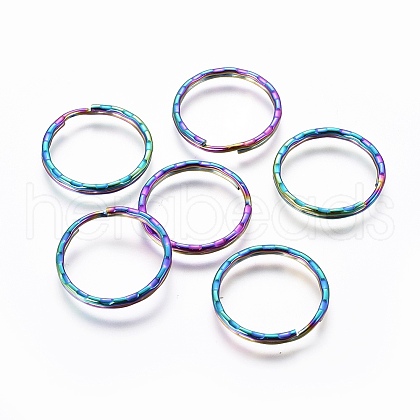 Ion Plating(IP) 304 Stainless Steel Split Key Rings STAS-G201-09A-M-1