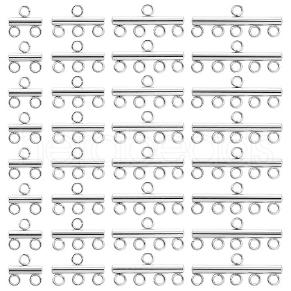   32Pcs 4 Styles 304 Stainless Steel Chandelier Component Links STAS-PH0005-92-1