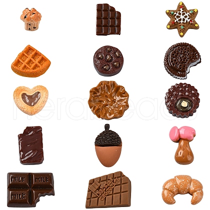 15 styles Resin Decoden Cabochons CRES-YW0002-21-1