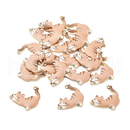 Rack Plating Alloy Enamel Pendants FIND-Q099-09G-07-1