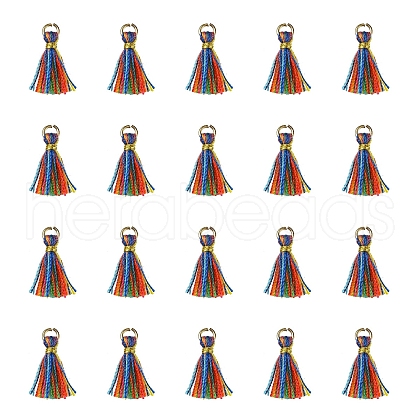 Polycotton(Polyester Cotton) Tassel Pendant Decorations FIND-YW0004-58D-1