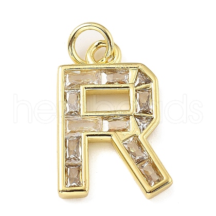 Brass Micro Pave Cubic Zirconia Pendants KK-V014-01G-18-1