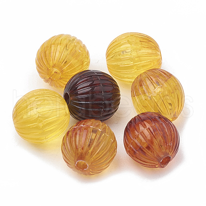 Acrylic Corrugated Beads OACR-N001-09-1