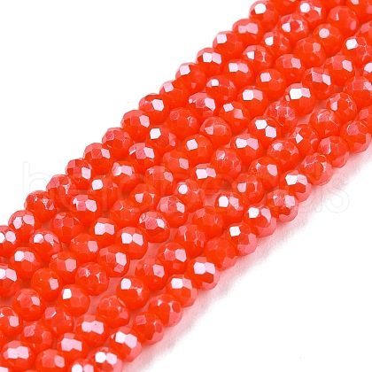 Electroplate Glass Beads Strands EGLA-A044-P1mm-A03-1