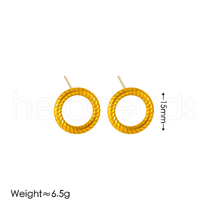 Ring 304 Stainless Steel Stud Earrings FS-WGB56F0-05-1