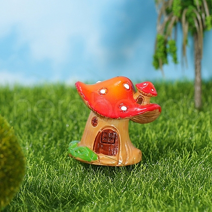 Mushroom House Resin Craft Moss Micro Landscape Decoration PW-WG30077-02-1