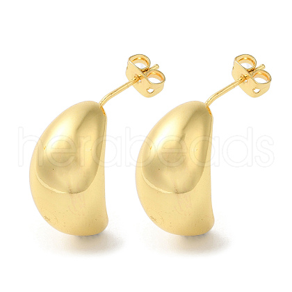 Rack Plating Brass Stud Earrings EJEW-U012-07G-1