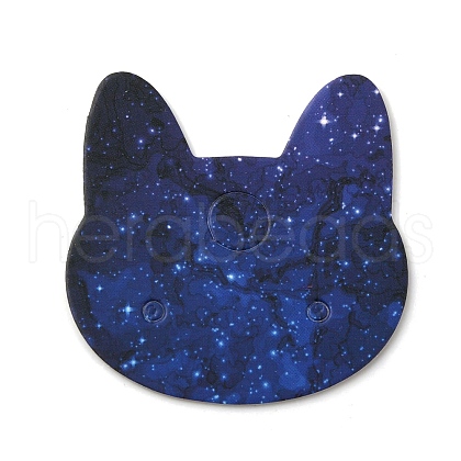 100Pcs Cat Head Shape Paper Jewelry Earring Display Cards AJEW-Z021-03A-1