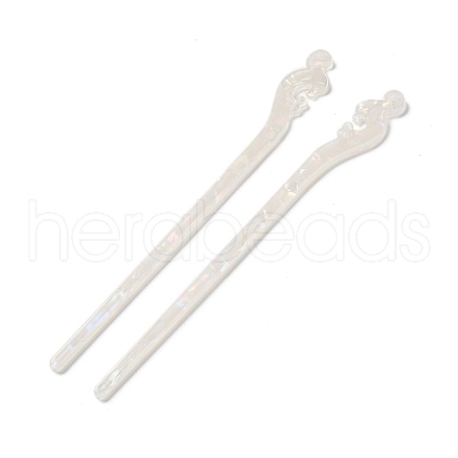 Opaque Acrylic Hair Sticks OHAR-C011-02B-1