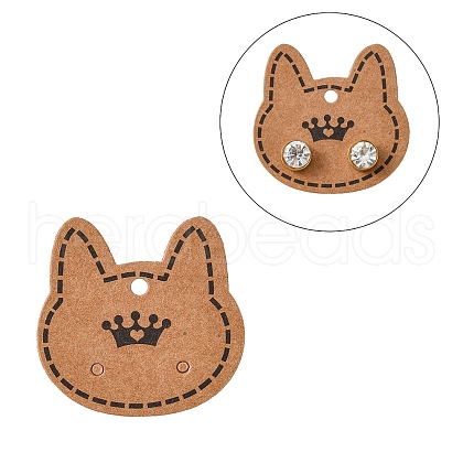 Kraft Paper Earring Display Cards CDIS-D005-08-1