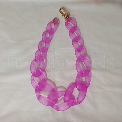 Frosted Acrylic Chunky Twisted Chain Necklacs for Women FS-WG1B9A7-08-1